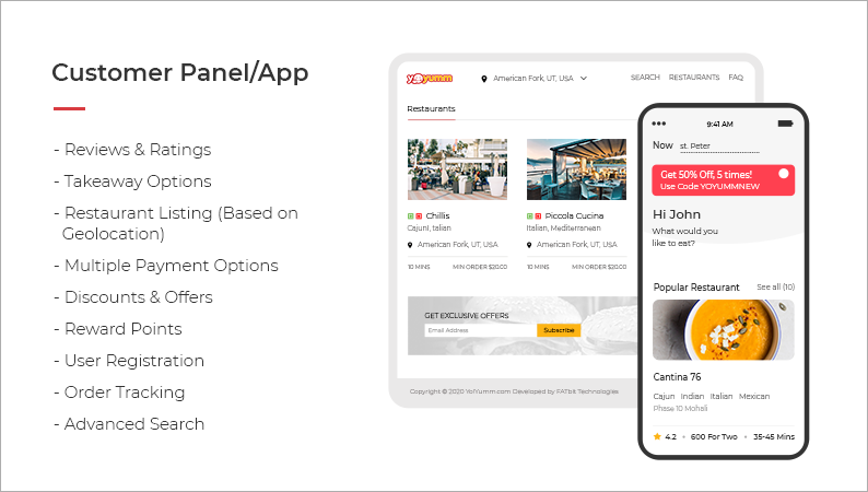 Features-customer panel