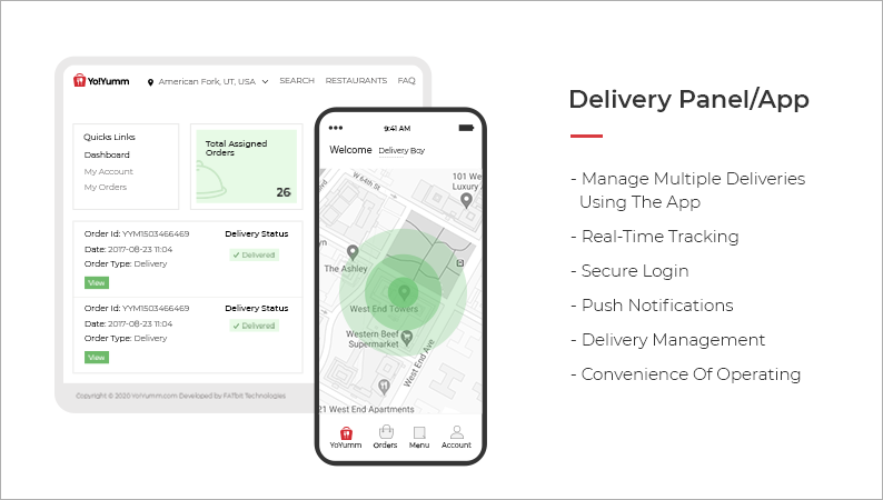 Features- delivery panel
